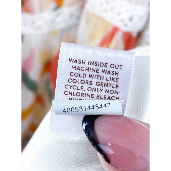 Lauren Conrad Tiered Crochet Dress XS Flutter Sleeve Summer Boho - Picture 7 of 7